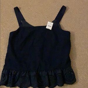 J crew navy grosgrain spaghetti strap top